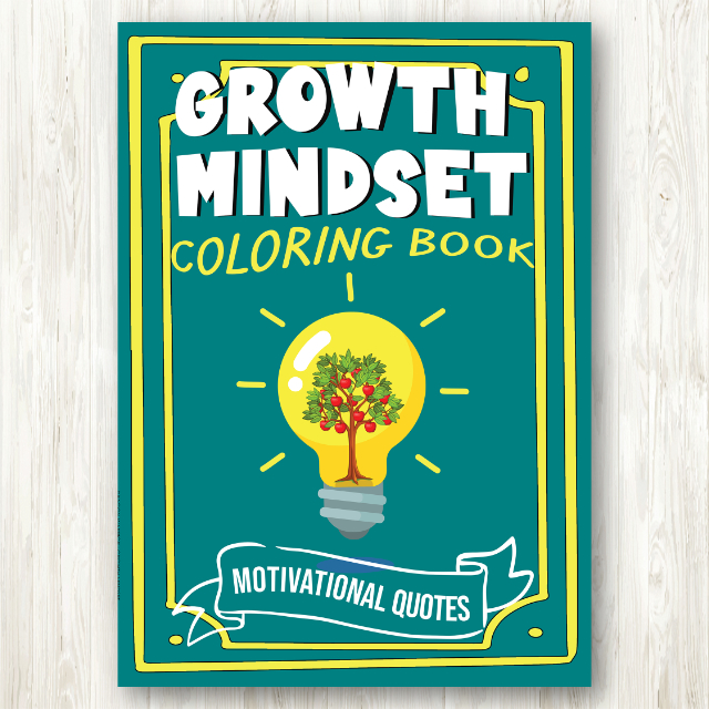 สมุดระบายสี Growth Mindset Coloring Book พร้อมคำคมสร้างแรงบันดาลใจ