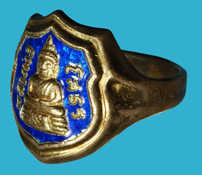 *36767 แหวนเงินลงยาสีน้ำเงิน พระพุทธโสธร วัดโสธรวรวิหาร ฉะเชิงเทรา สภาพสวย ไม่ได้ใช้ 25