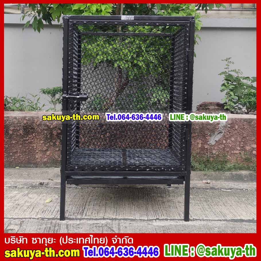 ตะแกรงทิ้งขยะขนาดใหญ่แบบมีประตู
