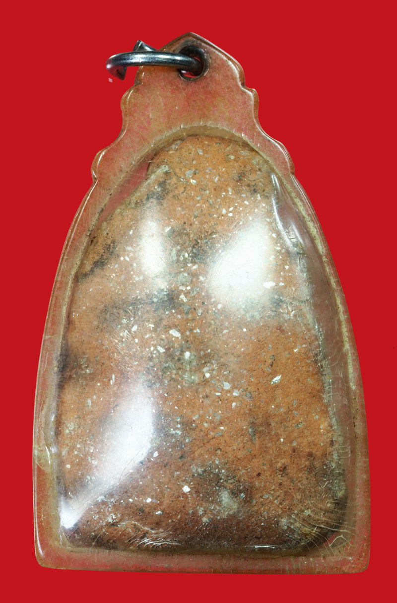 *35148 พระสังกัจจายณ์ ครึ่งซีก เนื้อดิน เลี่ยมพลาสติกเก่าหลายสิบปี ไม่ทราบที่ 3