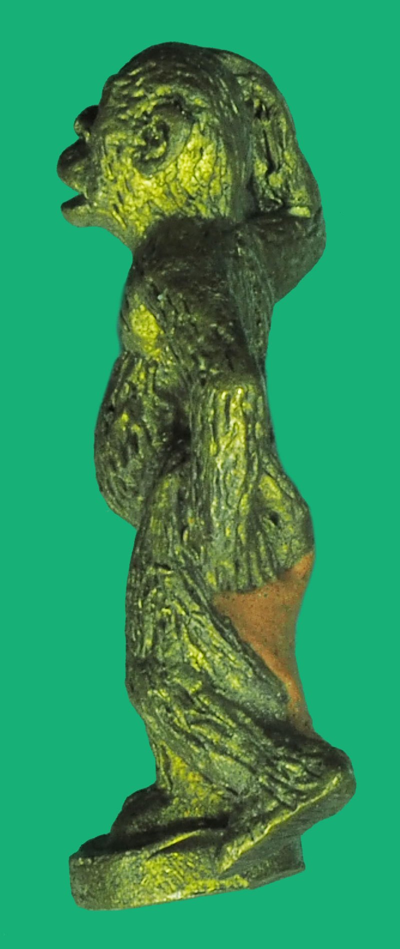 *39669 ลิงฮาหลวงพ่อเปลี้ย วัดชอนสารเดช ลพบุรี เนื้อทองเหลือง ไม่ทราบปีสร้าง 12