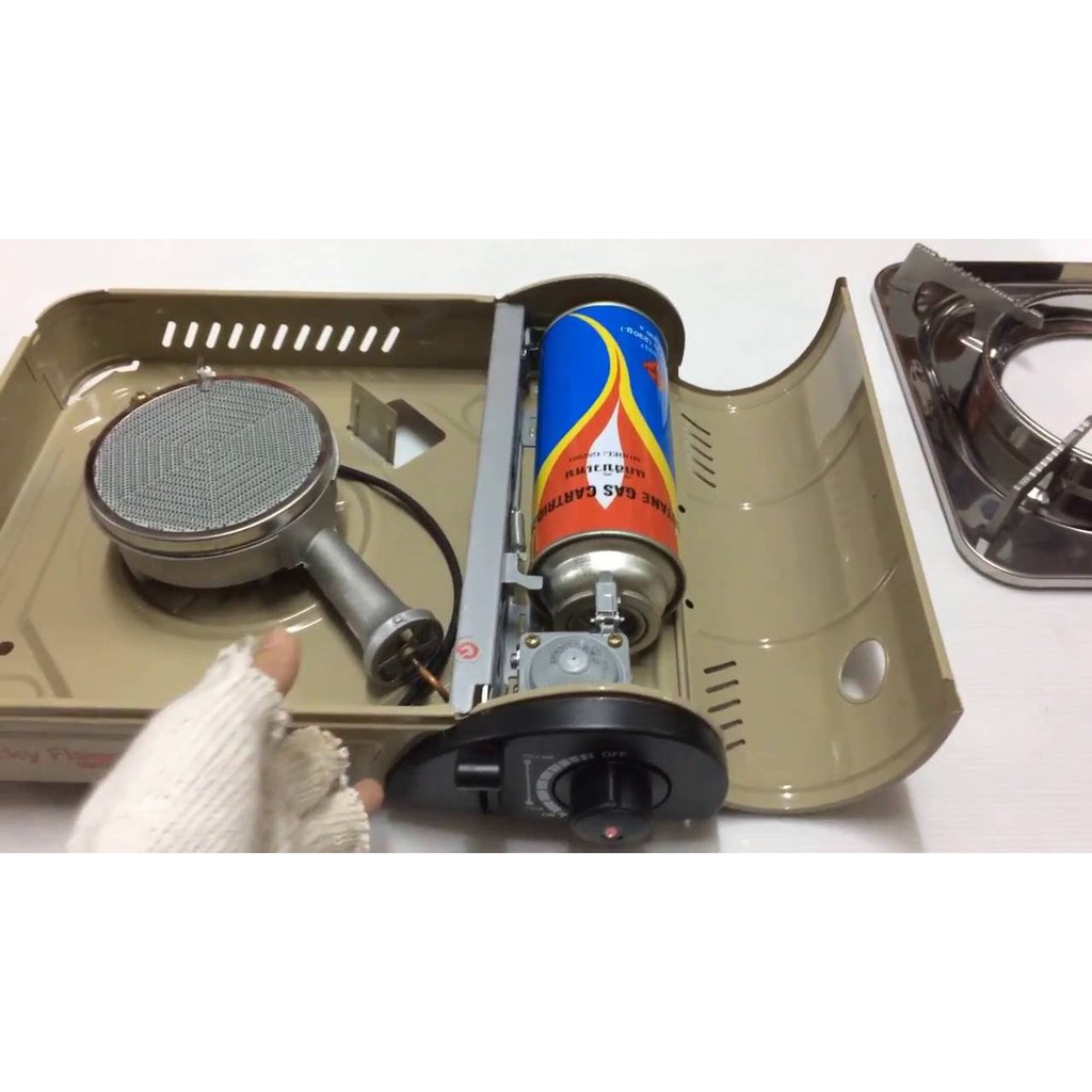 LUCKY FLAME เตาแก๊สปิคนิคพกพา หัวอินฟราเรด รุ่น LF-90I แถมฟรี ก๊าซกระป๋องบิวเทน 1 Pcs (1 กป.)