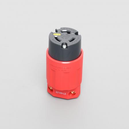 AMERICAN DENKI 3214N-L5-RD 2-Pole 3-Wire Grounding 20A 125V (NEMA L5-20) Connector Body (Nylon Housing)