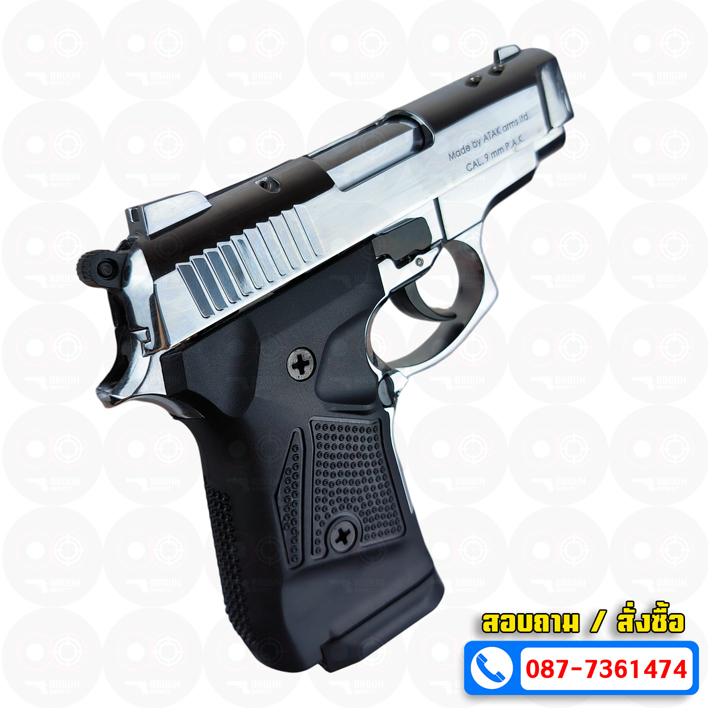 แบลงค์กัน EU Zoraki 2914-T Parlakkrom เงินเงา BLANKGUN