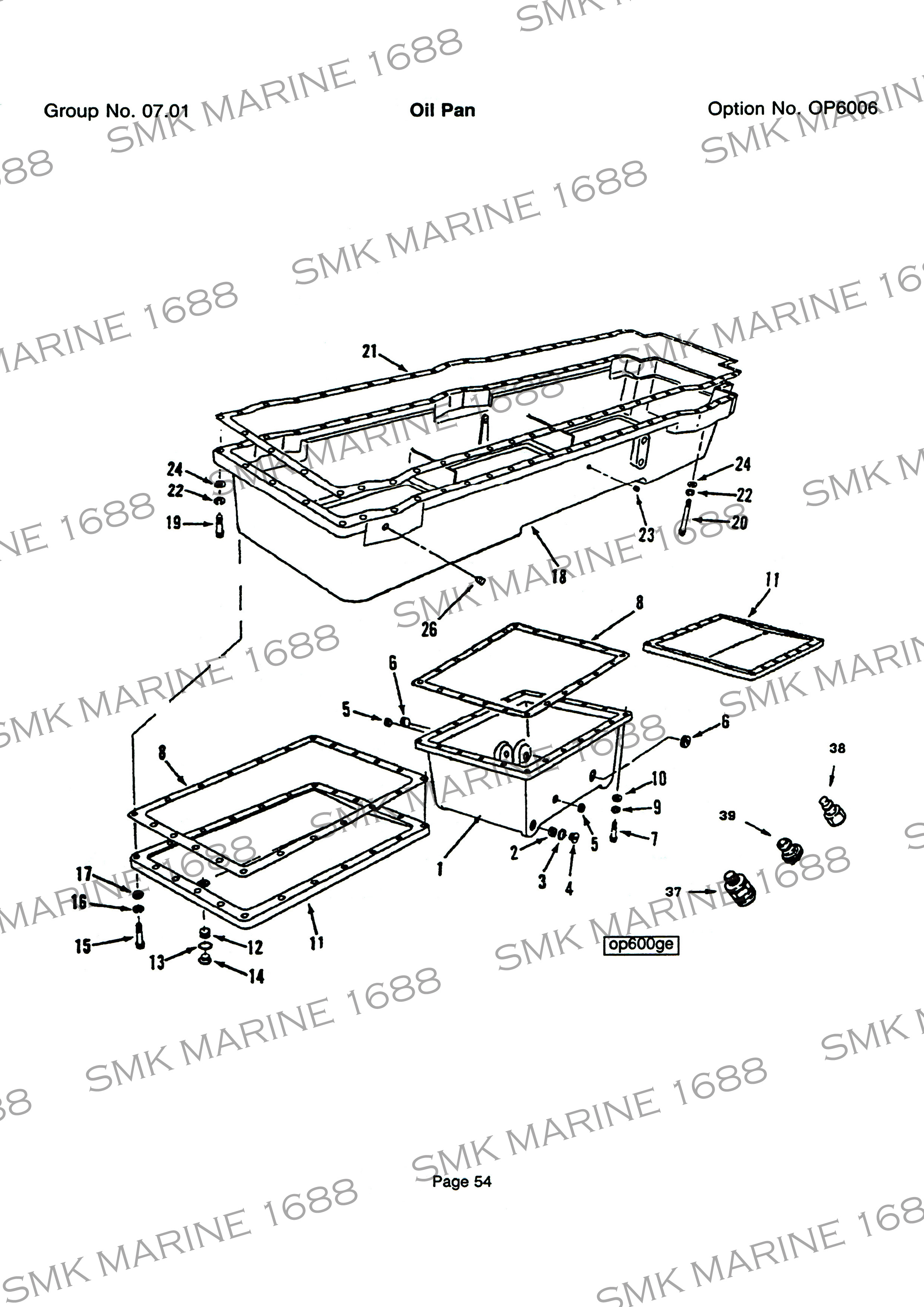 Cummins K Series 3039251 Oil Pan Adapter / อ่างเครื่องAdapter