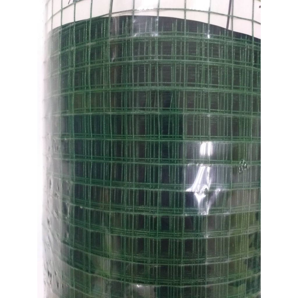ลวดตาข่ายสี่เหลี่ยม เคลือบ PVC เขียว (ราคารวมแวท) ตะแกรงกรงนก ตะแกรงกรงไก่ ตาข่ายลวดอเนกประสงค์ปูพื้นผนัง