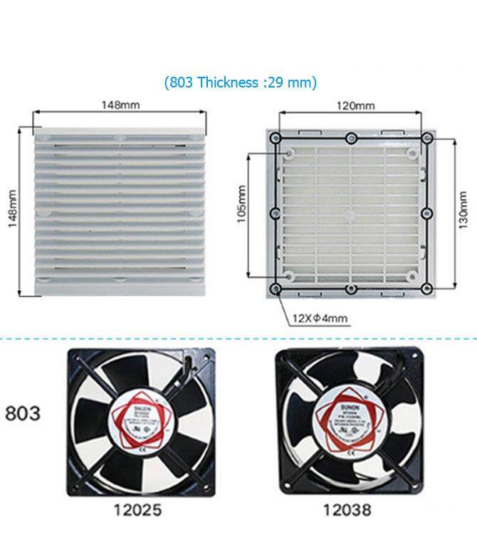 MJ-Tech หน้ากากครอบพัดลมระบายอากาศ พร้อมเส้นใยกรองฝุ่น สำหรับพัดลมขนาด 4 นิ้ว รุ่น SA-803