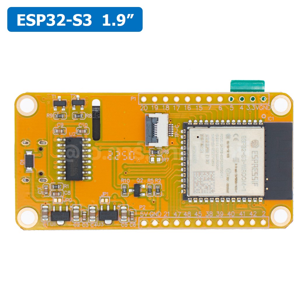 ZP002 ESP32-S3 HMI 8M PSRAM 16M Flash Arduino LVGL LCD IPS 170x320 1.9” EPS32-1732S019 Smart Display ST7789 (No Touch)