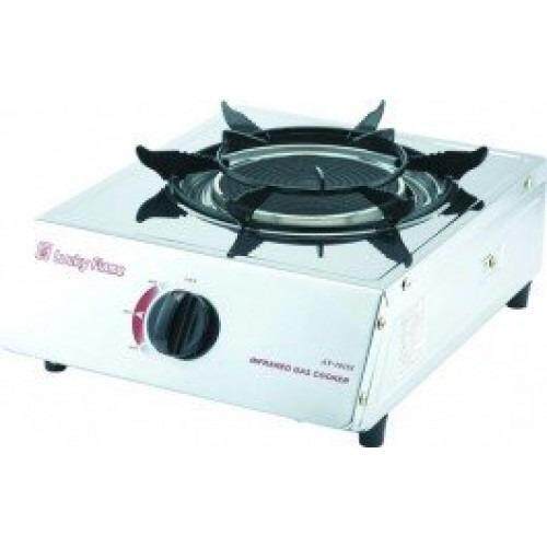 Lucky Flame เตาแก๊สตั้งโต๊ะ หัวเตาเดี่ยว สเตนเลสทั้งตัว หัวอินฟราเรด รุ่น AT101SI