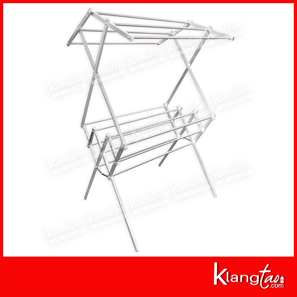 ราวตากผ้าพับได้ ข้างบนจั่ว รุ่น R605 ราวแขวนผ้า ราวตากผ้า ราว 6 เส้น