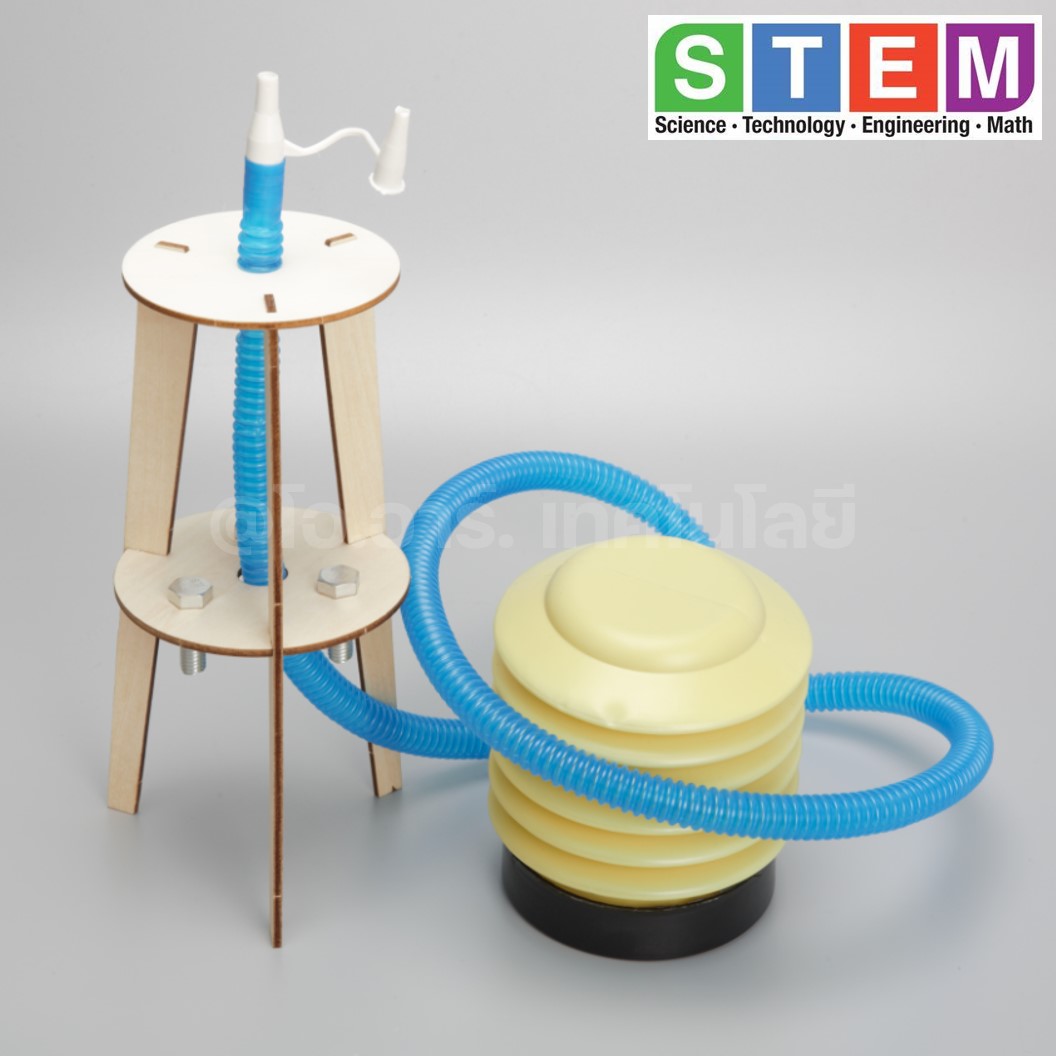 T-M135 ชุดประกอบไม้ จรวด พลังงานลม Air Rocket Launcher Wooden Kit STEM Education ของเล่นเสริมทักษะ เสริมพัฒนาการ ชุดเรียนรู้ ชุดทดลอง จรวดแรงดันลม