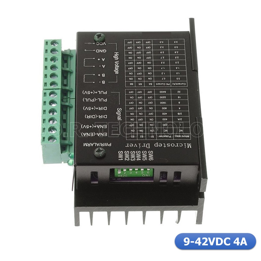 NA287 ไมโครสเตปไดร์เวอร์ กล่องไดร์มอเตอร์ ไดร์เวอร์มอเตอร์ กล่องดำไดร์สเตปมอเตอร์ สเต็ปมอเตอร์ TB6600 Stepper Motor Driver Controller 4A 9-42VDC TTL 16 Micro-Step CNC 1 Axis (Microstep Driver)