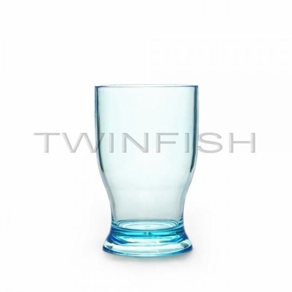 TPC-3B แก้วพลาสติกใส ก้นหนาสีฟ้า