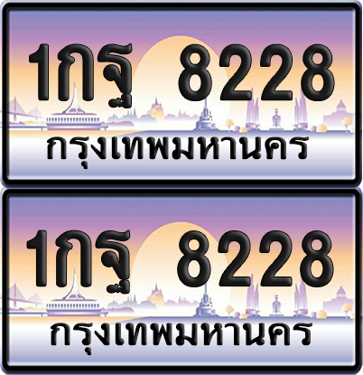 ทะเบียน 8228 ป้ายประมูล - 1กฐ 8228 พร้อมส่งมอบ จากกรมขนส่ง (เลขสวย)