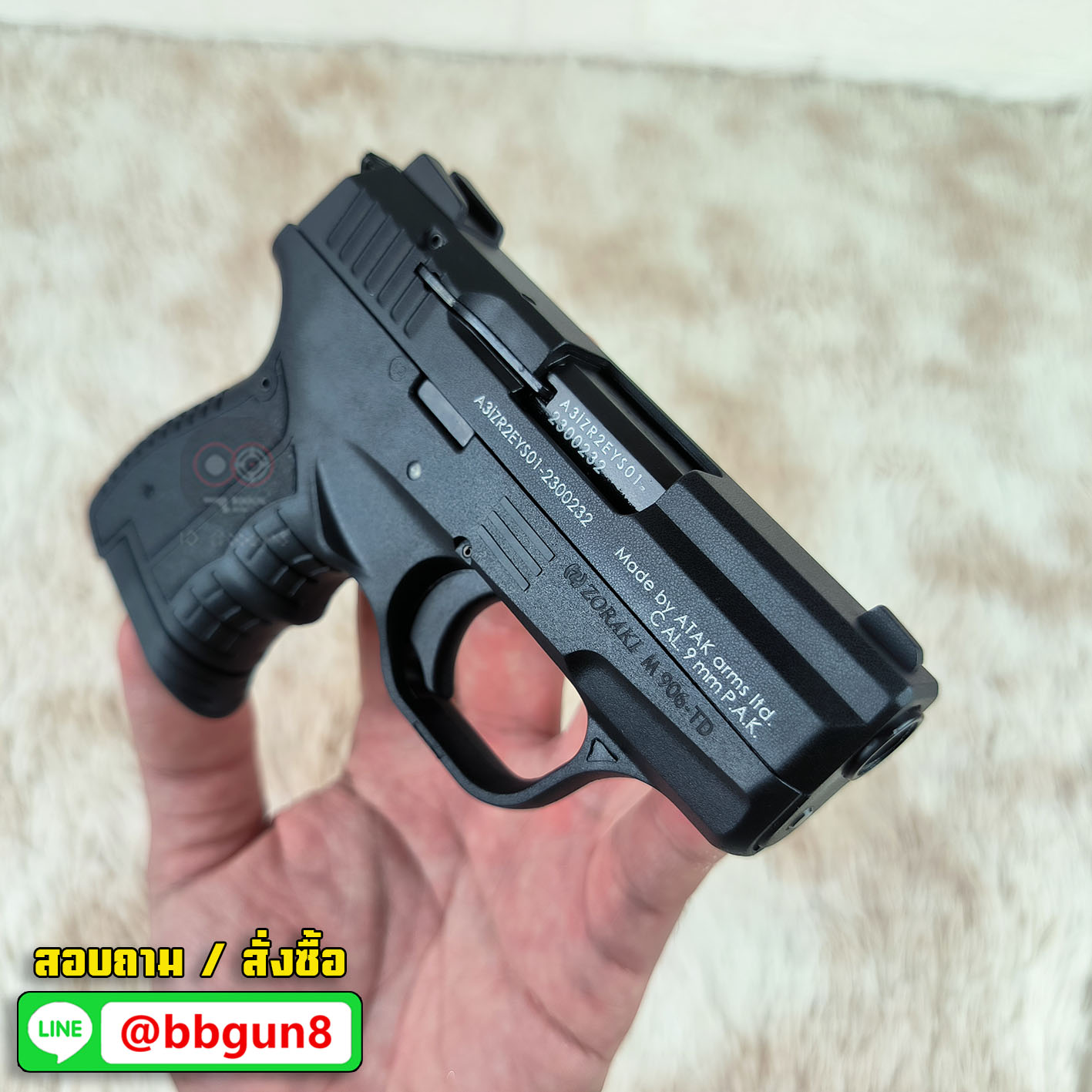 แบลงค์กัน zoraki M906 TD Smith & Wesson Blank Gun สีดำ