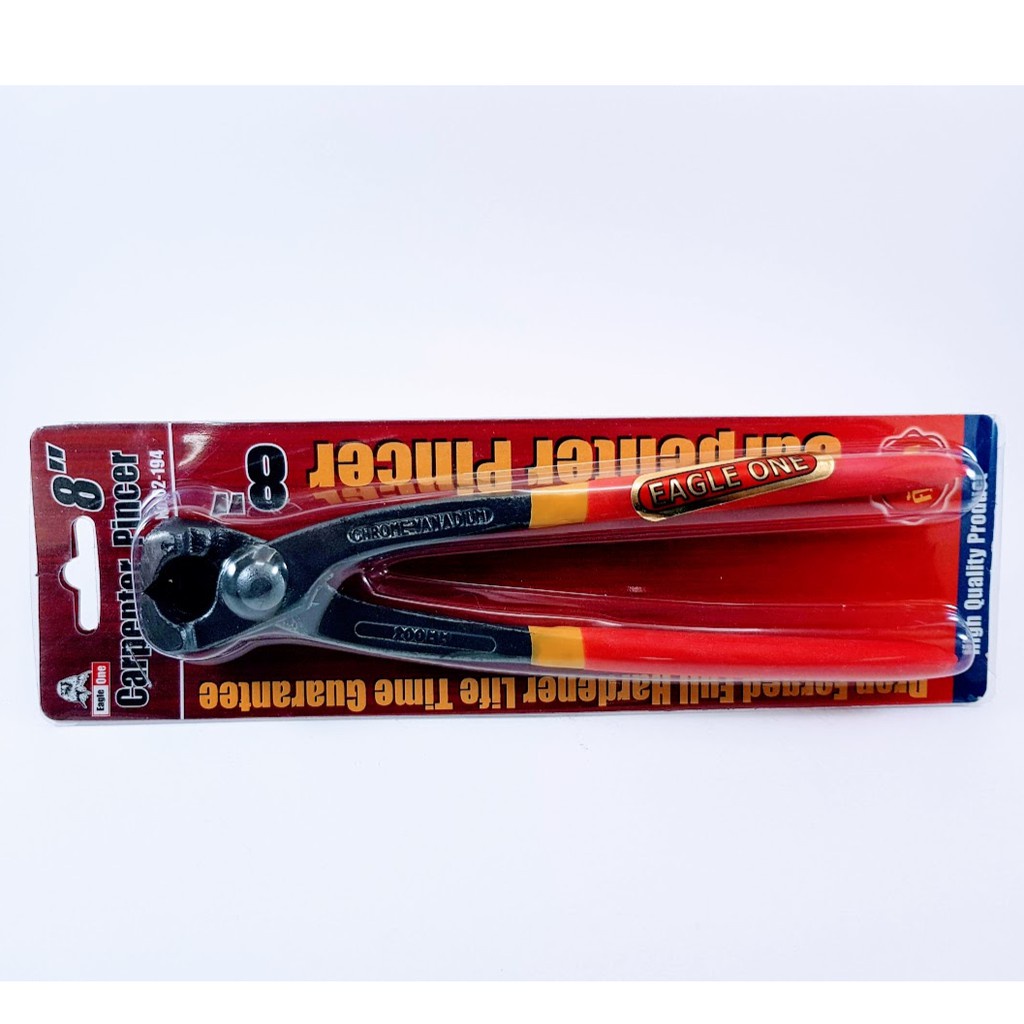 คีมผูกลวดด้ามหุ้มยาง ปากหนา แข็ง ขนาด 8" EAGLE ONEขายส่ง(ราคารวมแวท)(กล่องละ 1 โหล) ของแท้100%{0501904801}