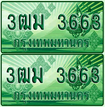 ป้ายประมูล 3663 เลขรถ 3ฒม 3663 กระบะแคป (4)