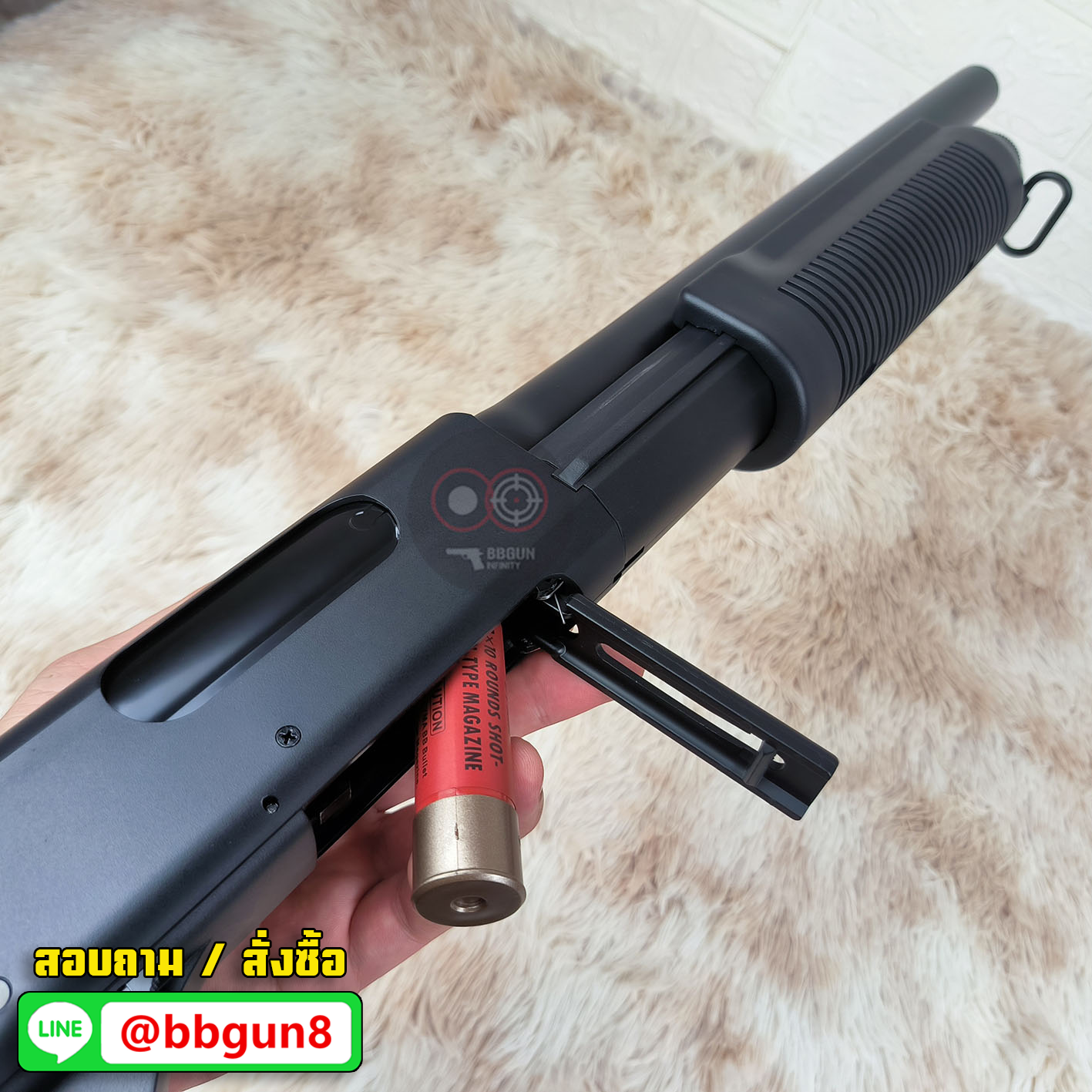 ปืนบีบีกันลูกซอง Cyma CM350 M870 durable polymer (ยิง 3 นัด) พิเศษ แถมลูก 3 นัด