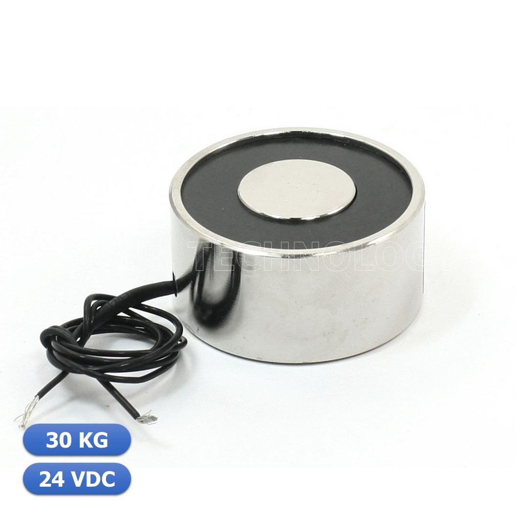 (1ชิ้น) NC475 แม่เหล็กไฟฟ้า โซลินอยด์ดูดโลหะ อิเล็กโตแมกเนท แม่เหล็กดูดไฟฟ้า P40/20 DC24V Solenoid Electric Sucker Electromagnet 30KG