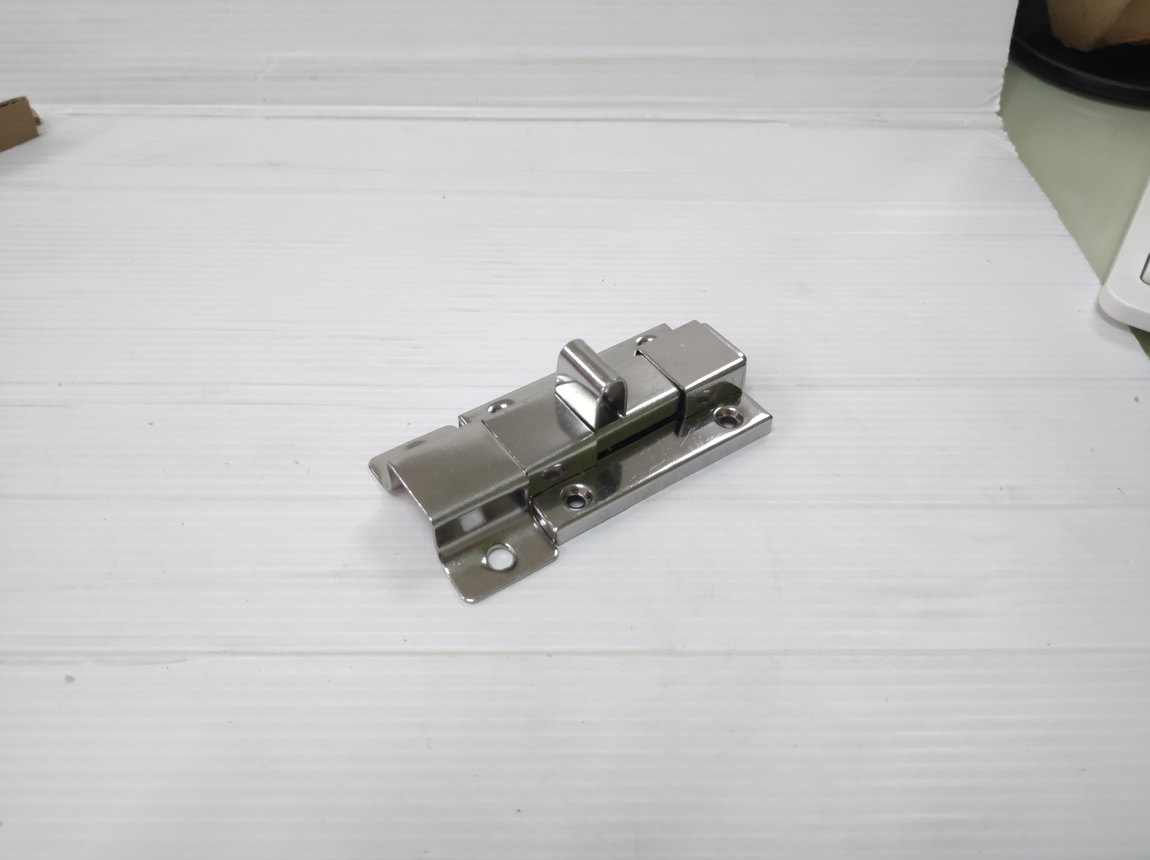 กลอนสี่เหลี่ยมสแตนเลส ห้องน้ำ (ราคารวมแวท) (กล่อง 12 อัน) กลอนประตู กลอนสแตนเลส กลอนห้องน้ำ(แม่เหล็กดูดติด SUS430PS)