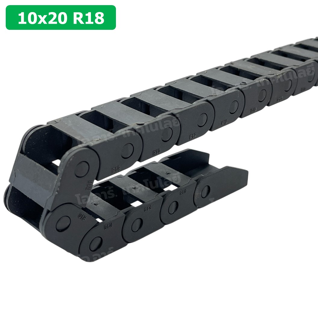 รางกระดูกงู รางสายไฟ H7-20 x W7-50 x 1000mm R15/R18/R28/R55 Drag chain engraving machine รางกระดูกงูร้อยสายไฟ Cable Dragchain รางร้อยสายไฟ