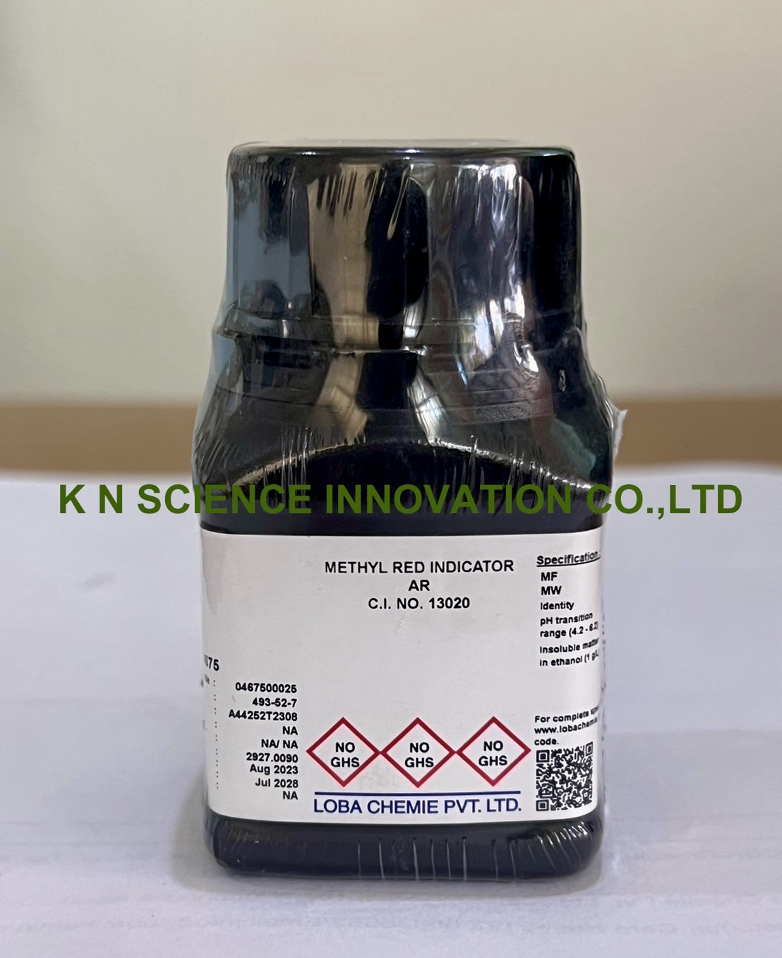 Methyl red indicator (C.I.13020), AR/ACS , 25 g , Loba 0467500025