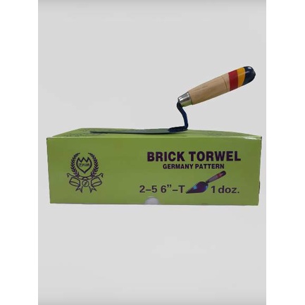 เกรียงแหลมก่ออิฐ มีฟันข้างๆ 6 นิ้ว BRICK TROWEL (กล่องละ 1 โหล) (ราคารวมแวท) เกรียงใบโพธิ์ เกรียงก่ออิฐ เกรียงสามเหลี่ยม เกรียงแหลม