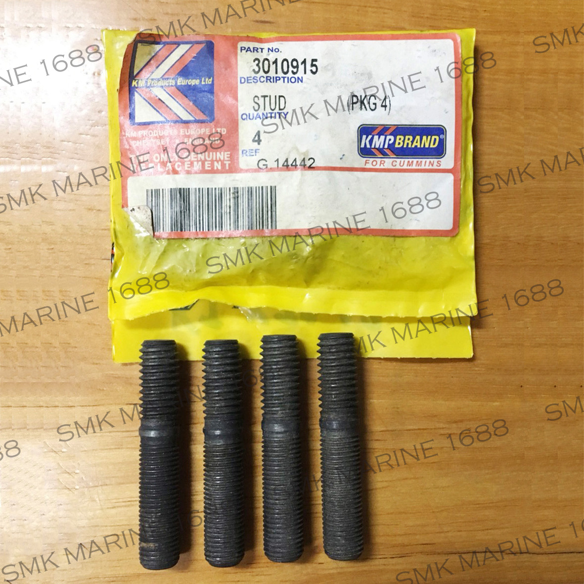 Cummins K Series 3010915 Stud / สกรูสตัด 3/8"x2 1/16" (NF24 / NC16)