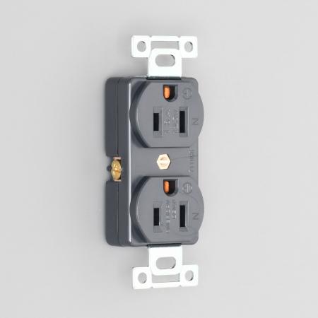7110GD 2-Pole 3-Wire Grounding 15A 125V (NEMA 5-15) Receptacle