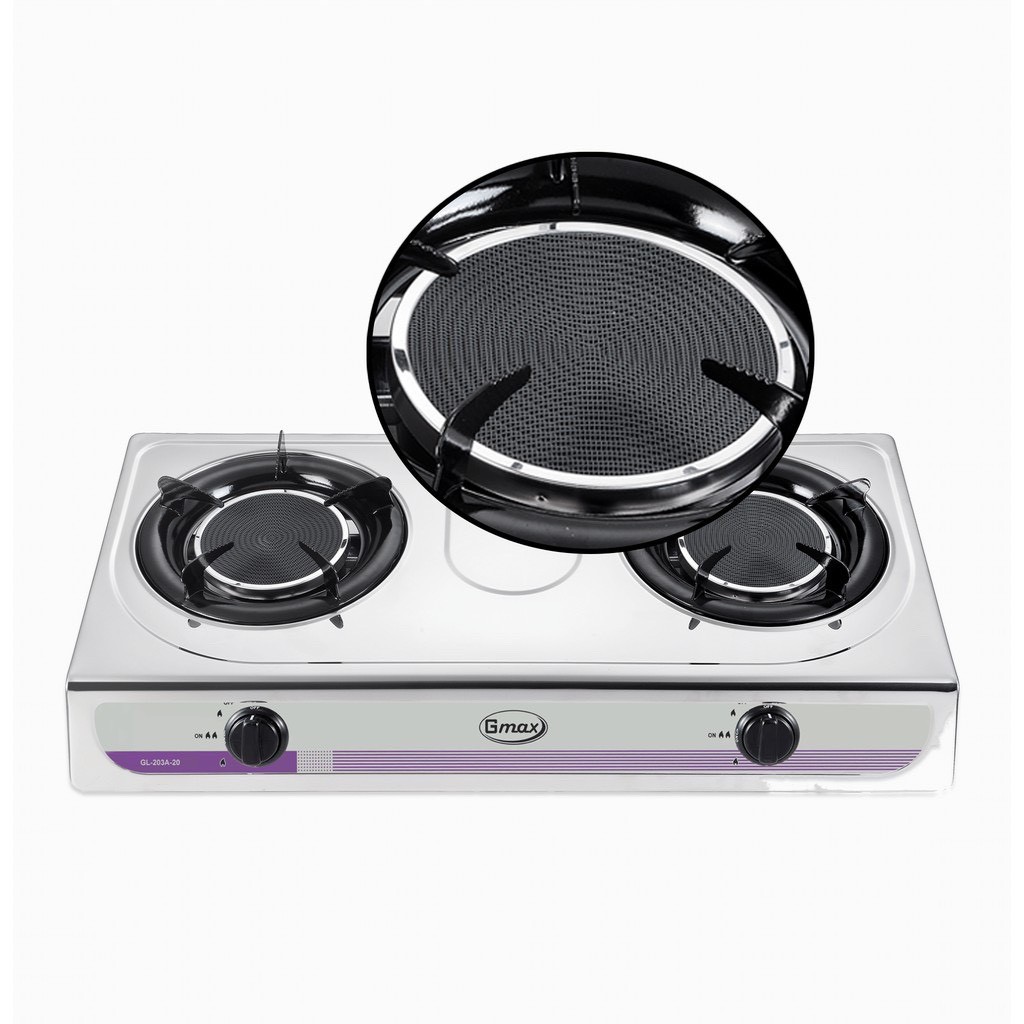 GMAX เตากล่องคู่ สแตนเลสทั้งตัว หัวอินฟราเรด รุ่น GL-201-351