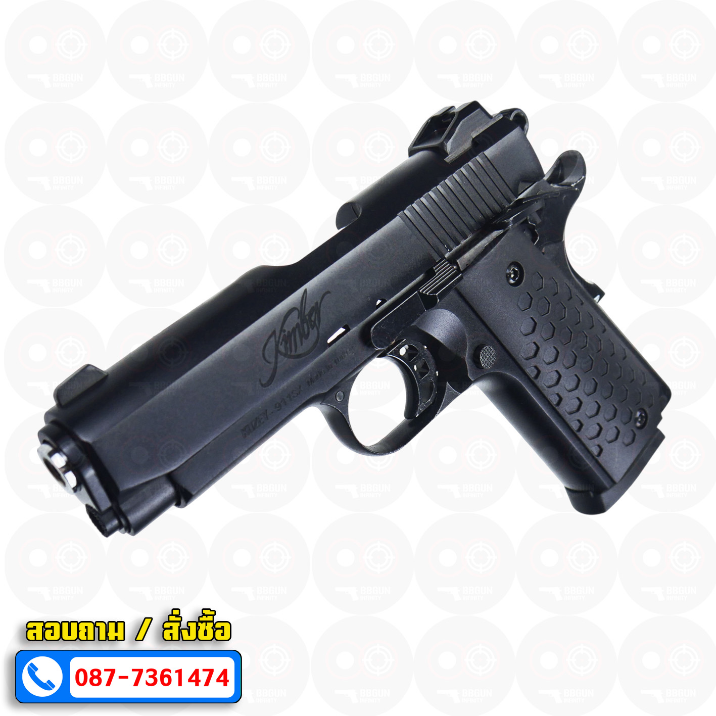 Blank Gun KUZEY 911SX Kimber ลํากล้อง 4 นิ้ว สีดำ แบลงค์กัน (แถมกล่องใส่ปืน)