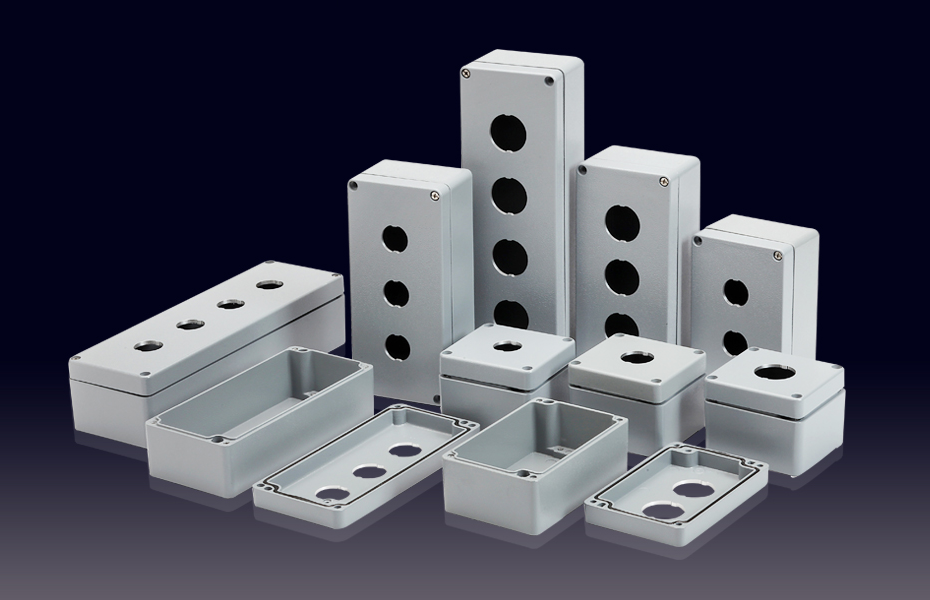 BC-AL-081306-2502 Aluminium PushButton Box,IP66/67,80x125x57/2x25mm. "Boxco "