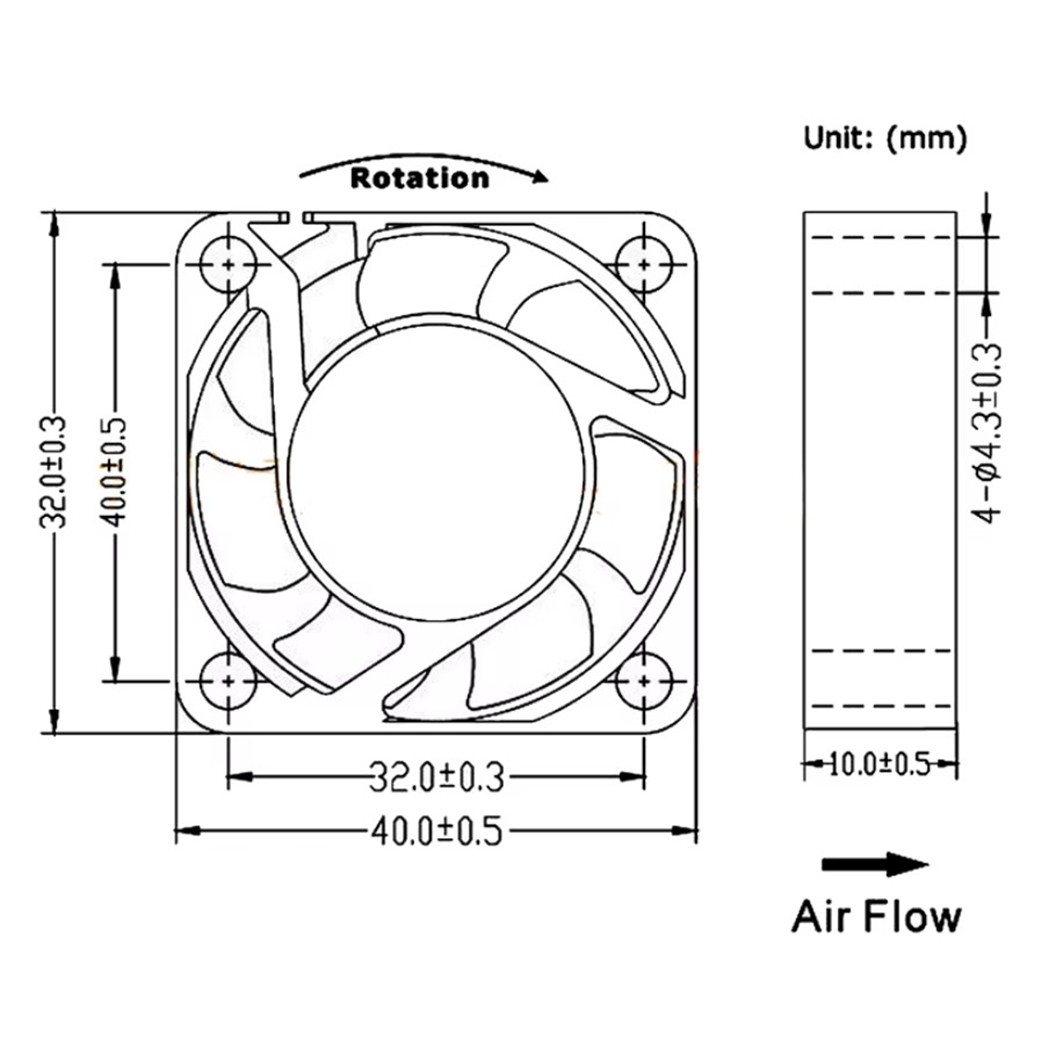 FAN 4010 DC 5V/12V พัดลมระบายอากาศ ขนาดเล็ก พัดลมระบายความร้อน 5VDC/12VDC Mini Fan DC ขนาด 4x4cm Brushless Cooling Fan FAN4010 40x40mm