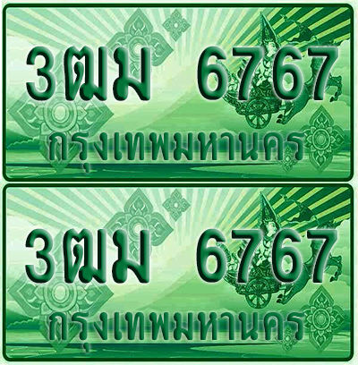 ป้ายประมูล 6767 เลขรถ 3ฒม 6767 กระบะแคป (4)