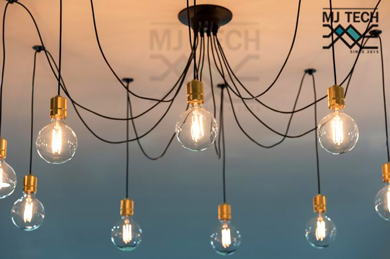 ขั้วหลอดไฟ สไตล์วินเทจ ขั้วอะลูมิเนียมหนา Golden Lamp Holder สี Orange Gold เกลียว E27