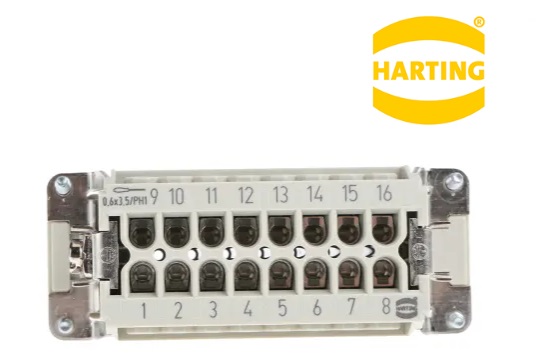 09330162701 16P+E HARTING INSERT FEMALE SCREW 16A 500V