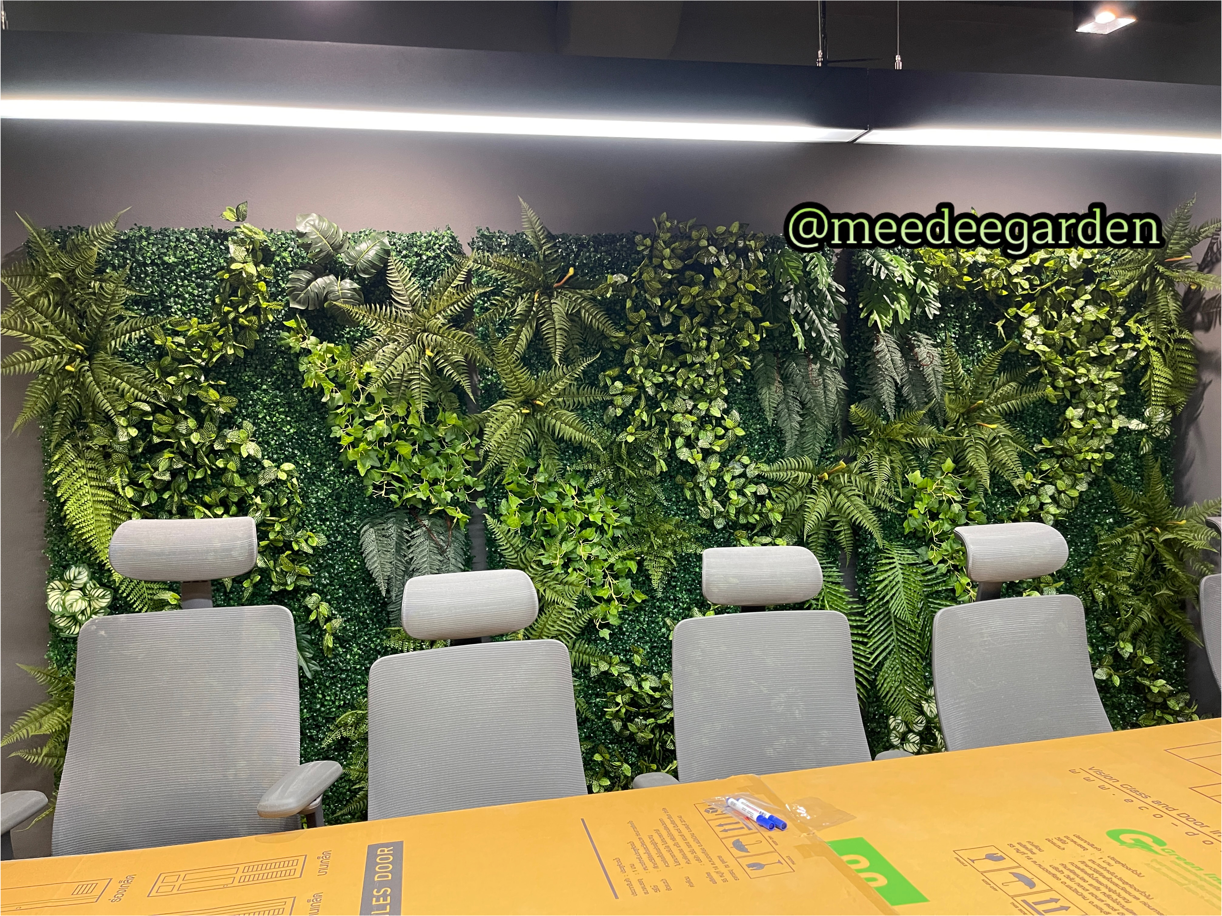 สวนแนวตั้งเทียม Green Wall ผนังต้นไม้เทียม Plant wall สวนแขวนเพดานต้นไม้ปลอม