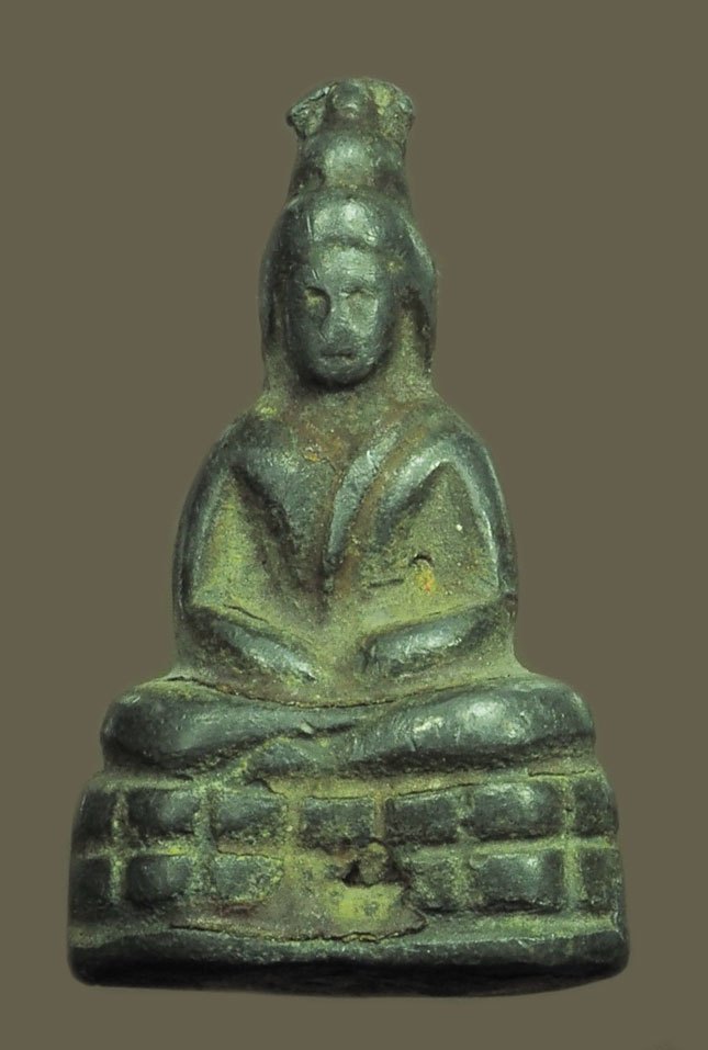 *39542 พระเนื้อชินตะกั่ว หลวงพ่อดำ วัดกุฏี ปราจีนบุรี ยุค ปี 24XX 8