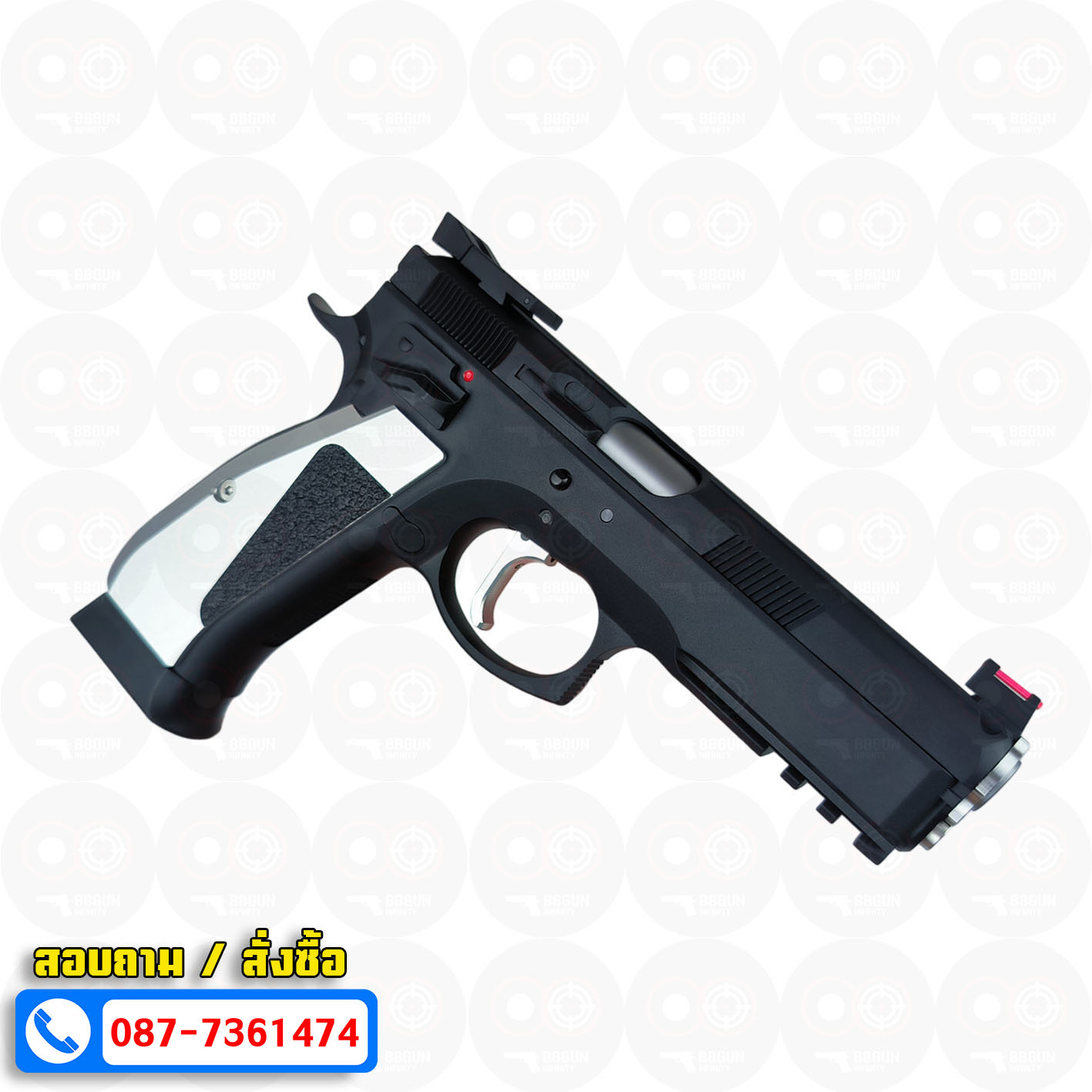 บีบีกันอัดแก๊ส KJ Works CZ 75 SP01 ACCU Custom BB GUN