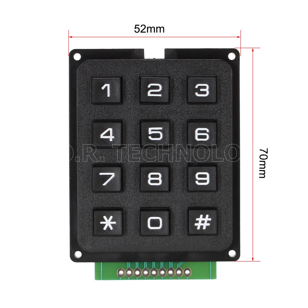 (1ชิ้น) NA172 โมดูลปุ่มกด Keypad matrix 3x4 12-key industrial keyboard