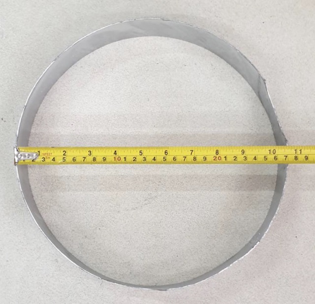 บังลมเตาออโต้ ขนาดสูง 2.5 นิ้ว เส้นผ่านศูนย์กลาง 10.5 นิ้ว บังลมเตาอินฟาเรดได้ไม่โดนหัวเตา สำหรับเตาออโต้