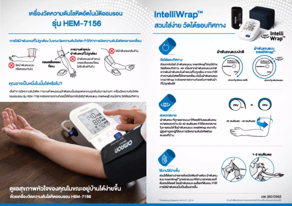 OMRON HEM-7156T-A เครื่องวัดความดัน
