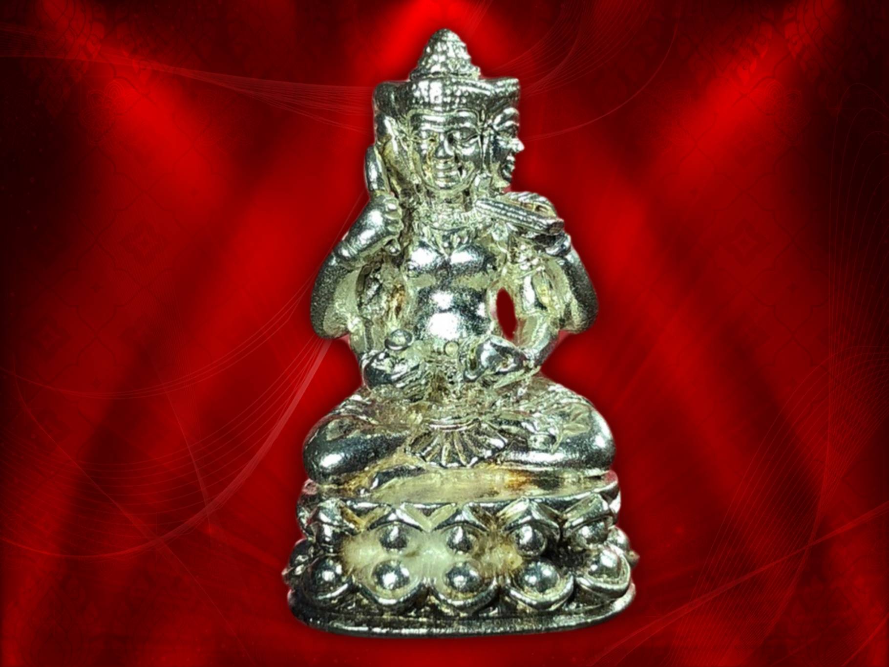 กริ่งพระพรหม เนื้อเงิน ปี 2544 วัดบวรนิเวศวิหาร จัดสร้างเป็นที่ระลึกสมโภชหิรัณยบัฏ พระพรหมมุนี (จุนท์ พฺรหฺมคุตฺโต) อดีตเจ้าอาวาสวัดบวรนิเวศวิหาร No.148 ตอกโค๊ต กล่องเดิม หายากครับ