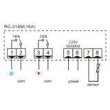 RINGDER RC316M 220V 16A -50-99 องศา ของแท้ เครื่องควบคุมอุณหภูมิดิจิตอล คุมได้ทั้งอุปกรณ์ทำความเย็นและความร้อน