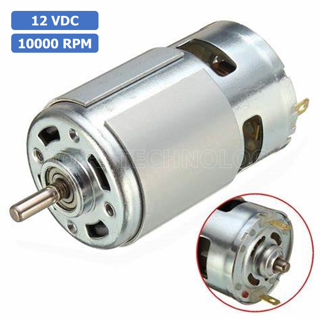 (1ชิ้น) JB182 มอเตอร์ 775 12VDC 10000RPM มอเตอร์ความเร็วสูง มอเตอร์สว่าน แกนขนาด 5mm DC Motor 775 D Shaft