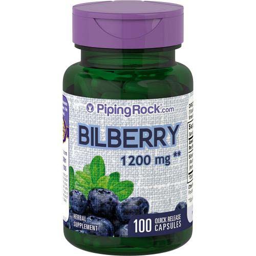 สูตรเข้มข้น Piping rock Bilberry 1200 mg 100 เม็ด วิตามินบำรุงสายตา สำหรับผู้ที่ใช้สายตามาก ตาแห้ง ตาล้า จากอเมริกาค่ะ