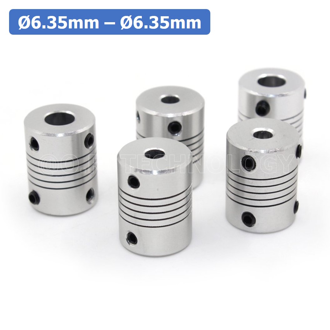 (1ชิ้น) KR459 6.35-6.35 คัปปลิ้ง ข้อต่อเพลามอเตอร์ คัปปิ้ง มอเตอร์ ข้อต่อแกนมอเตอร์ Elastic Coupling ขนาดรูเพลา 6.35mm-6.35mm