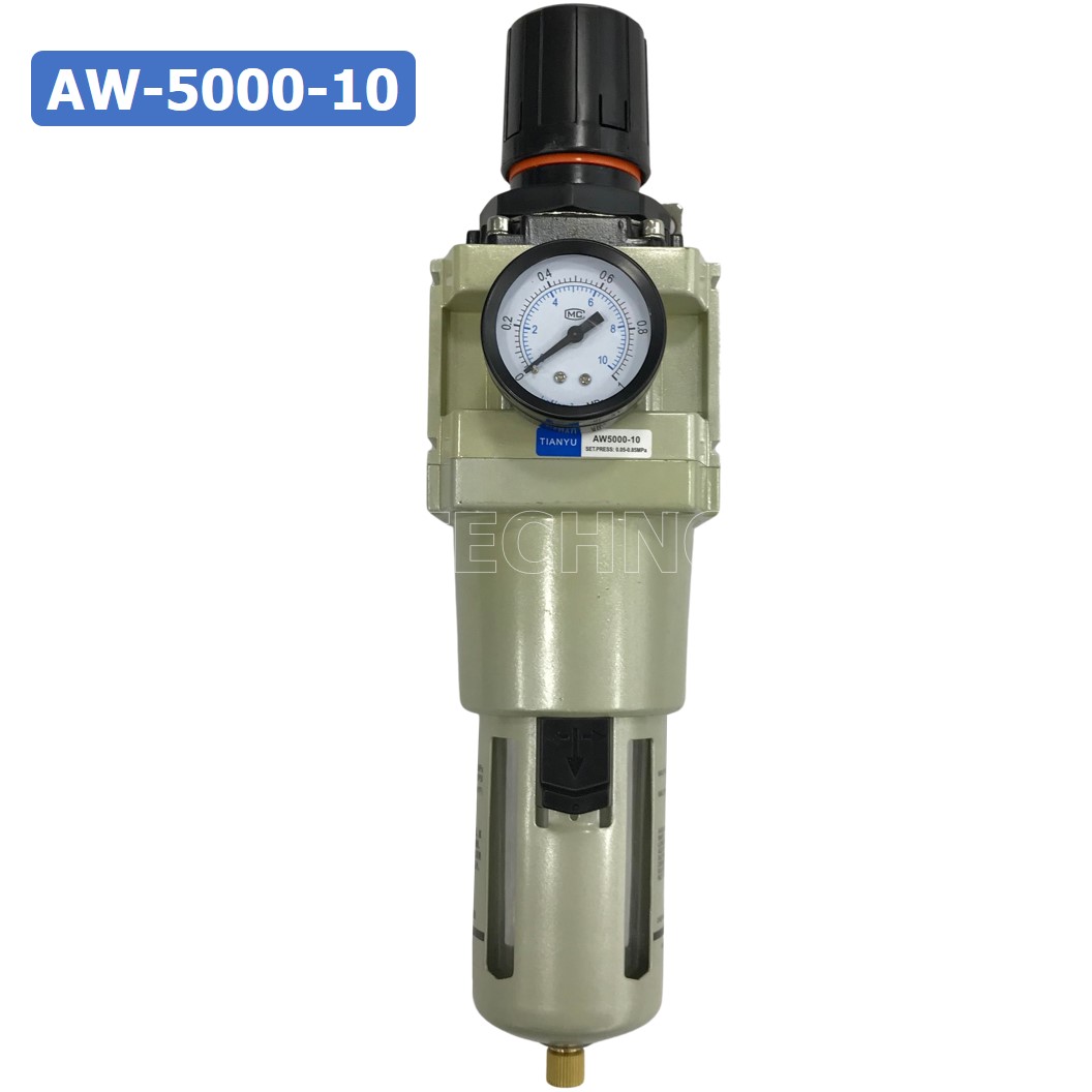 AW5000-10 ชุดกรองลมปรับแรงดัน Manual Drain AW Pneumatic Combination Air Filter Regulator TIANYU AW-5000-10