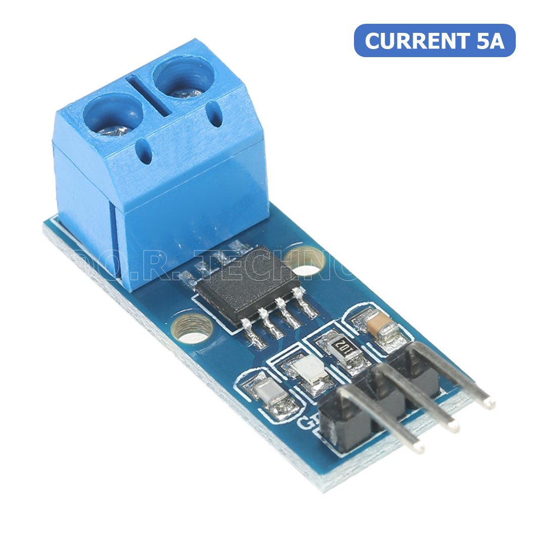 (1ชิ้น) AB077 โมดูลวัดกระแส เซนเซอร์วัดกระแสไฟฟ้า ขนาด 5A ACS712 Range Current Sensor Module