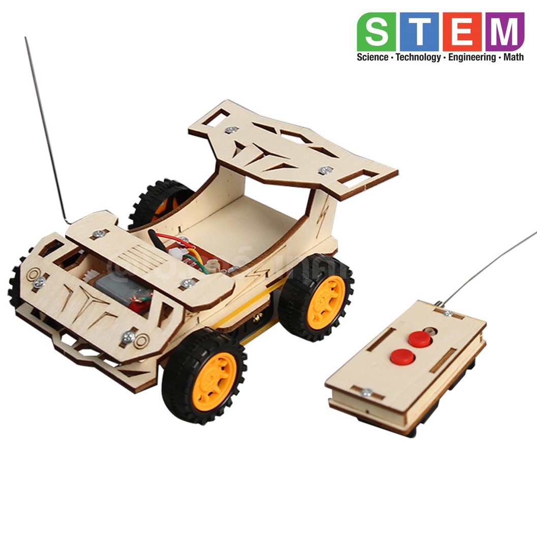 T-M77 ชุดประกอบไม้ รถบังคับ รีโมท Remote Control Racing Car Wooden Kit STEM Education ของเล่นเสริมทักษะ เสริมพัฒนาการ ชุดเรียนรู้ ชุดทดลอง รถบังคับวิทยุ